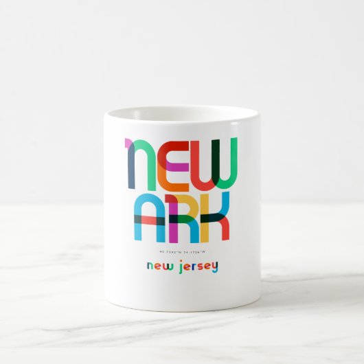 Newark New Jersey Mid Century, Pop Art, Kaffeetasse (Mittel)