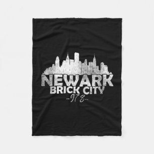 Newark New Jersey Nj Brick City Skyline Fleecedecke