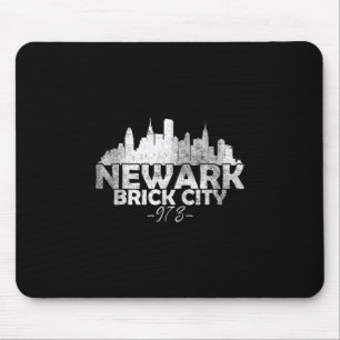 Newark New Jersey Nj Brick City Skyline Mousepad