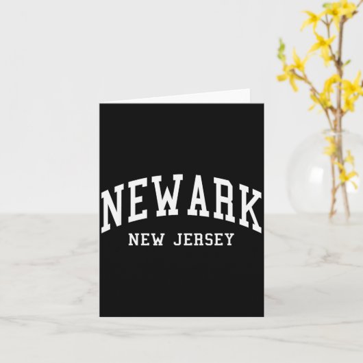 Newark - New Jersey - Retro-Design - Clic  Karte (Gelbe Blume)