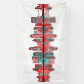 Newark New Jersey Skyline Banner (Vertikal)