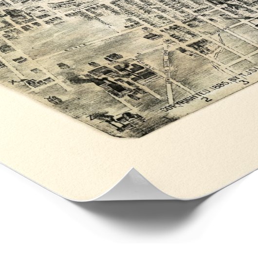Newark, NJ Panoramic Map - 1895 Poster (Ecke)