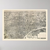 Newark, NJ Panoramic Map - 1895 Poster (Vorne)