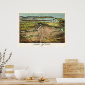 Newark, NJ Panoramic Map - 1916 Poster (Küche)