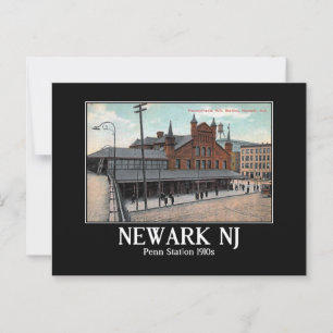 Newark NJ Penn Bahnhof 1910er Jahre Postkarte