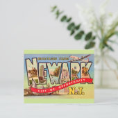 Newark NJ Vintage Postkarte (Stehend Vorderseite)