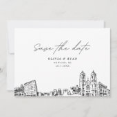Newark NJ Wedding Save the Date Modern Einladung (Vorderseite)