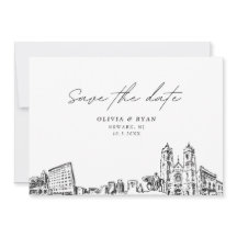 Newark NJ Wedding Save the Date Modern