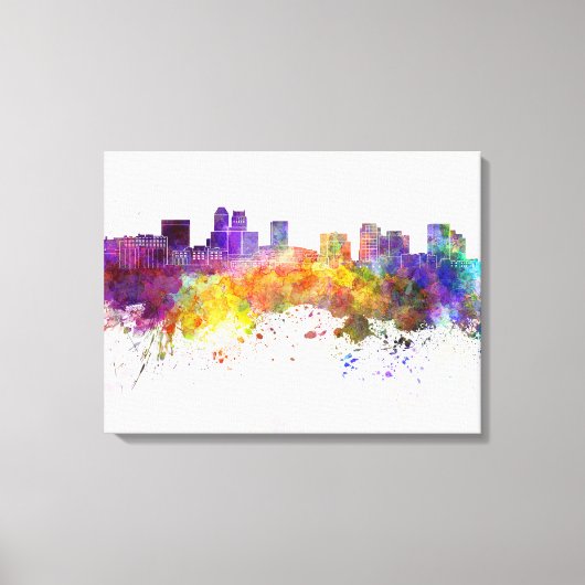 Newark skyline im Watercolor background Leinwanddruck (Vorderseite)