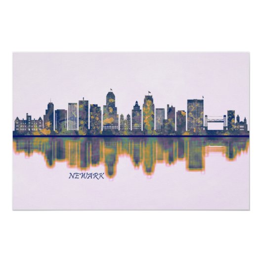 Newark Skyline Poster (Vorderseite)