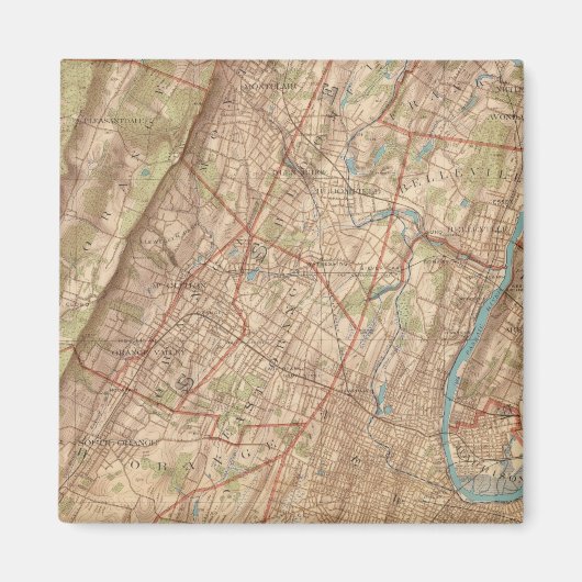 Newark und Elizabeth, New Jersey Magnet (Vorne)