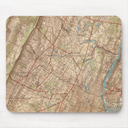 Newark und Elizabeth, New Jersey Mousepad (Vorne)