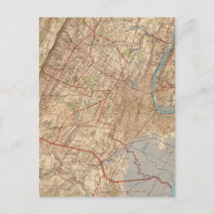 Newark und Elizabeth, New Jersey Postkarte