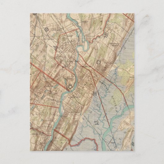 Newark und Paterson, New Jersey Postkarte (Vorderseite)