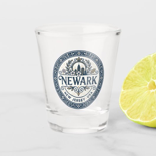 Newark USA Schnapsglas (Vorderseite)