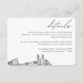 Newark Wedding Hotel Zimmerblockdetails Begleitkarte (Vorderseite)