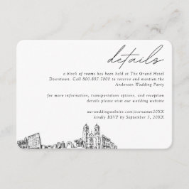 Newark Wedding Hotel Zimmerblockdetails Begleitkarte