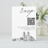 Newark Wedding Modern UAWG QR Code Begleitkarte (Stehend Vorderseite)