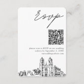 Newark Wedding Modern UAWG QR Code Begleitkarte (Vorderseite)