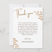 NewBaby Birth Announcement Foto Collage Vielen Dan Ankündigung (Rückseite)