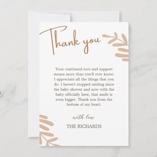 NewBaby Birth Announcement Foto Collage Vielen Dan Ankündigung (Rückseite)