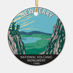 Newberry National Vulcanal Monument Oregon Vintag Keramik Ornament