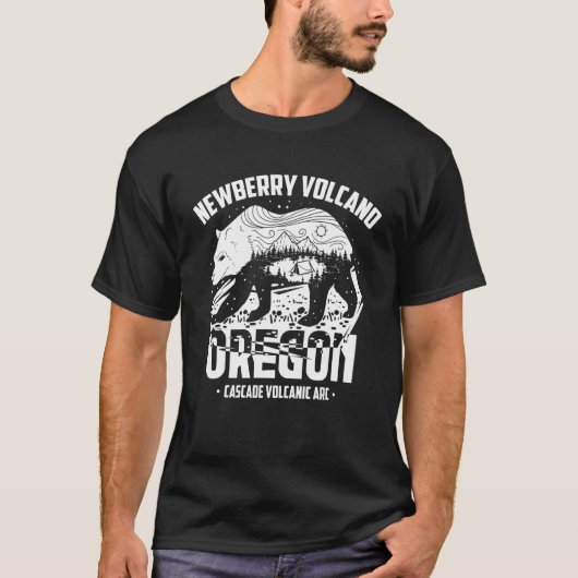Newberry Volcano Cascade Volcanic Arc Oregon T-Shirt (Vorderseite)