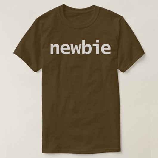Newbie Gamer Minimal Typografie Weißer Text T-Shirt (Design vorne)