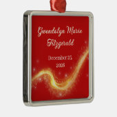 Newborn Baby Gift Red Commemorative Birth Ornament (Rechts)