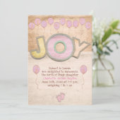 Newborn Baby Girl Ankündigung (Stehend Vorderseite)