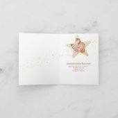 Newborn Baby Girl Star Announcement Ankündigung (Innenseite)