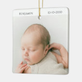Newborn Baby Photo Keepsake Keramikornament (Links)