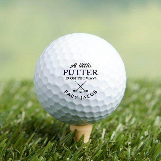 Newborn Baby Shower Favors Keepsake Litte Putter Golfball (Insitu T-Shirt)