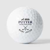 Newborn Baby Shower Favors Keepsake Litte Putter Golfball (Vorderseite)