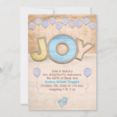 Newborn Boy Boy Ankündigung (Vorderseite)