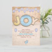 Newborn Boy Boy Ankündigung (Stehend Vorderseite)