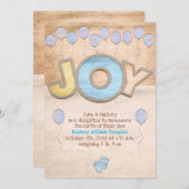 Newborn Boy Boy Ankündigung (Vorne/Hinten)