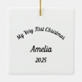 "Newborn Christmas keepsake" Ornament (Rückseite)