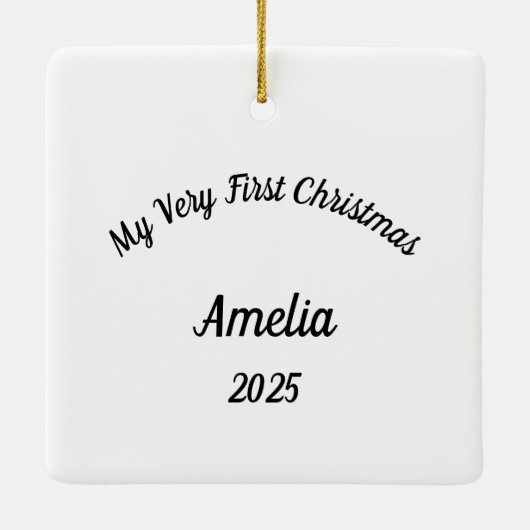 "Newborn Christmas keepsake" Ornament (Rückseite)