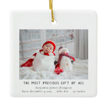 Newborn Foto von Birth Christmas Birth Announcemen