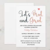 Newborn Meet & Greet Baby Welcome Party Einladung (Vorne/Hinten)