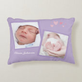 Newborn Photo Collage Throw Pillow Dekokissen (Vorderseite)