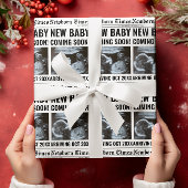 Newborn Times Newspaper Baby Photo Personalized Geschenkpapier