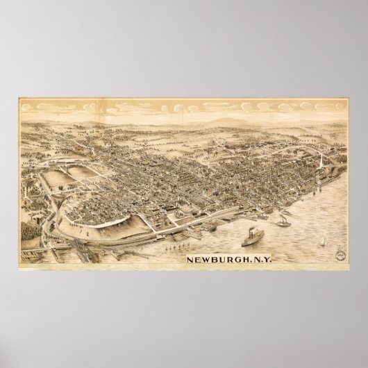 Newburgh, New York (c1900) Poster (Vorne)