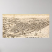Newburgh, New YorkPanoramic MapNewburgh, NY Poster (Vorne)