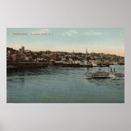 Newburgh, NY - Aussicht auf den Hudson River Poster (Vorne)