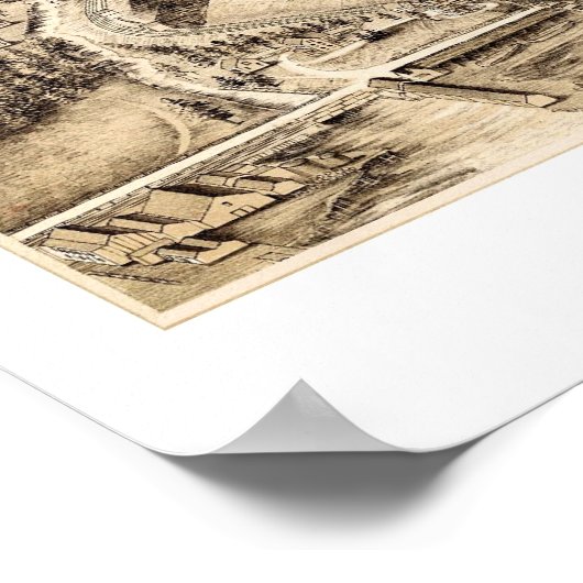 Newburgh, NY Panoramic Map - 1900 Poster (Ecke)