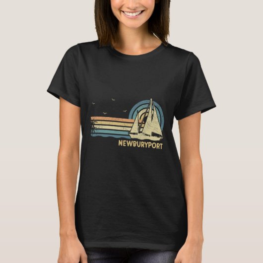 Newburyport Machusetts Sailing Vacation Boating Sa T-Shirt (Vorderseite)