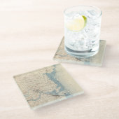 Newburyport, Massachusetts Glasuntersetzer (Schrägansicht)