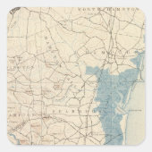 Newburyport, Massachusetts Quadratischer Aufkleber (Vorderseite)